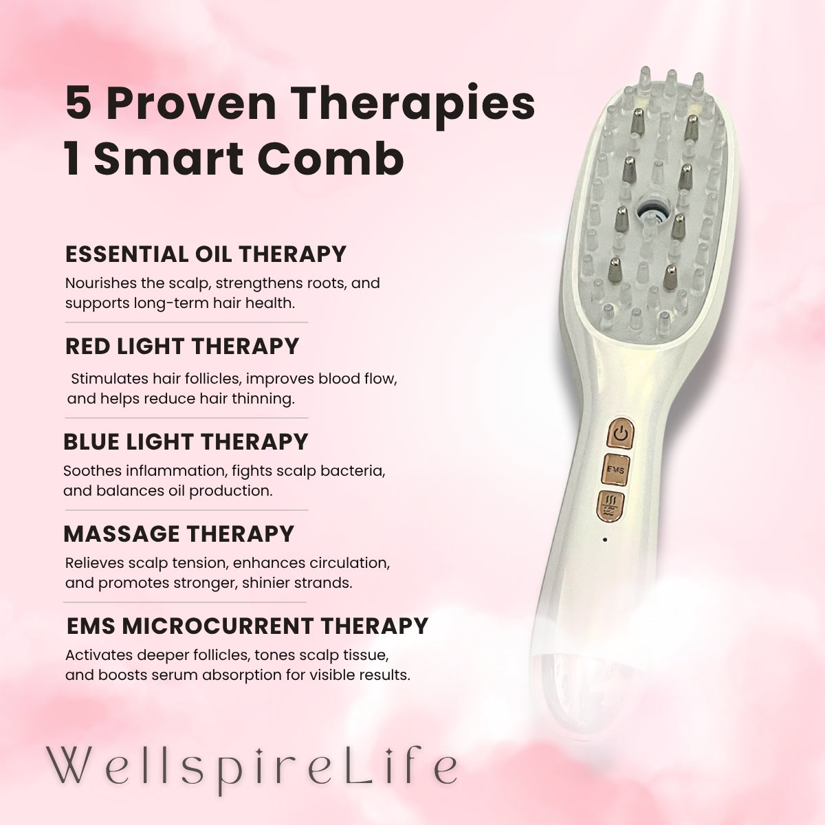 Wellspire Life Scalp Massager Comb