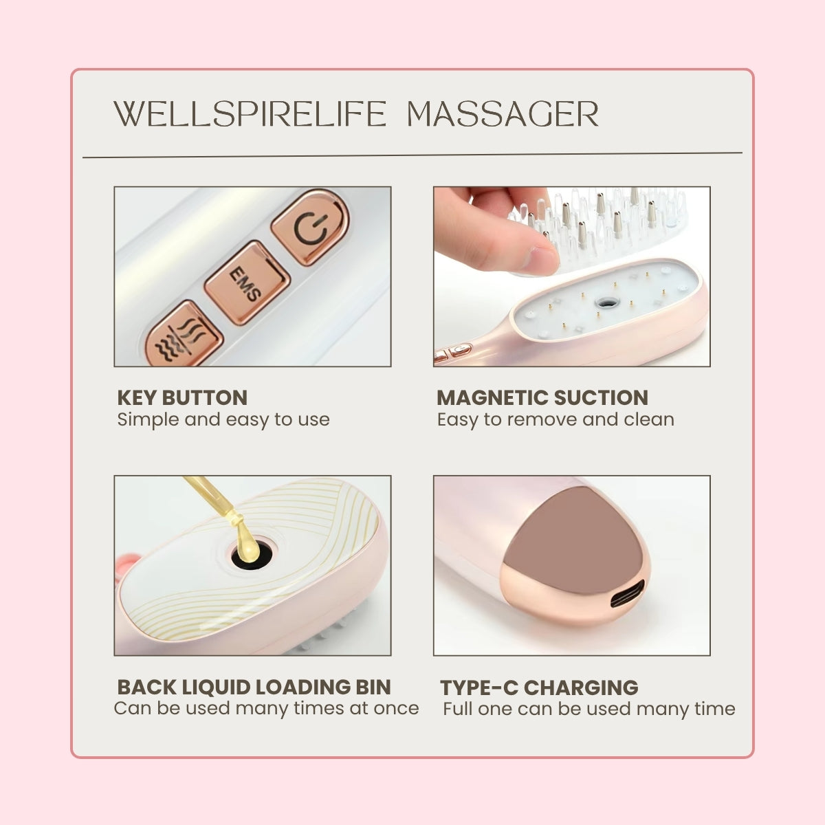 Wellspire Life Scalp Massager Comb